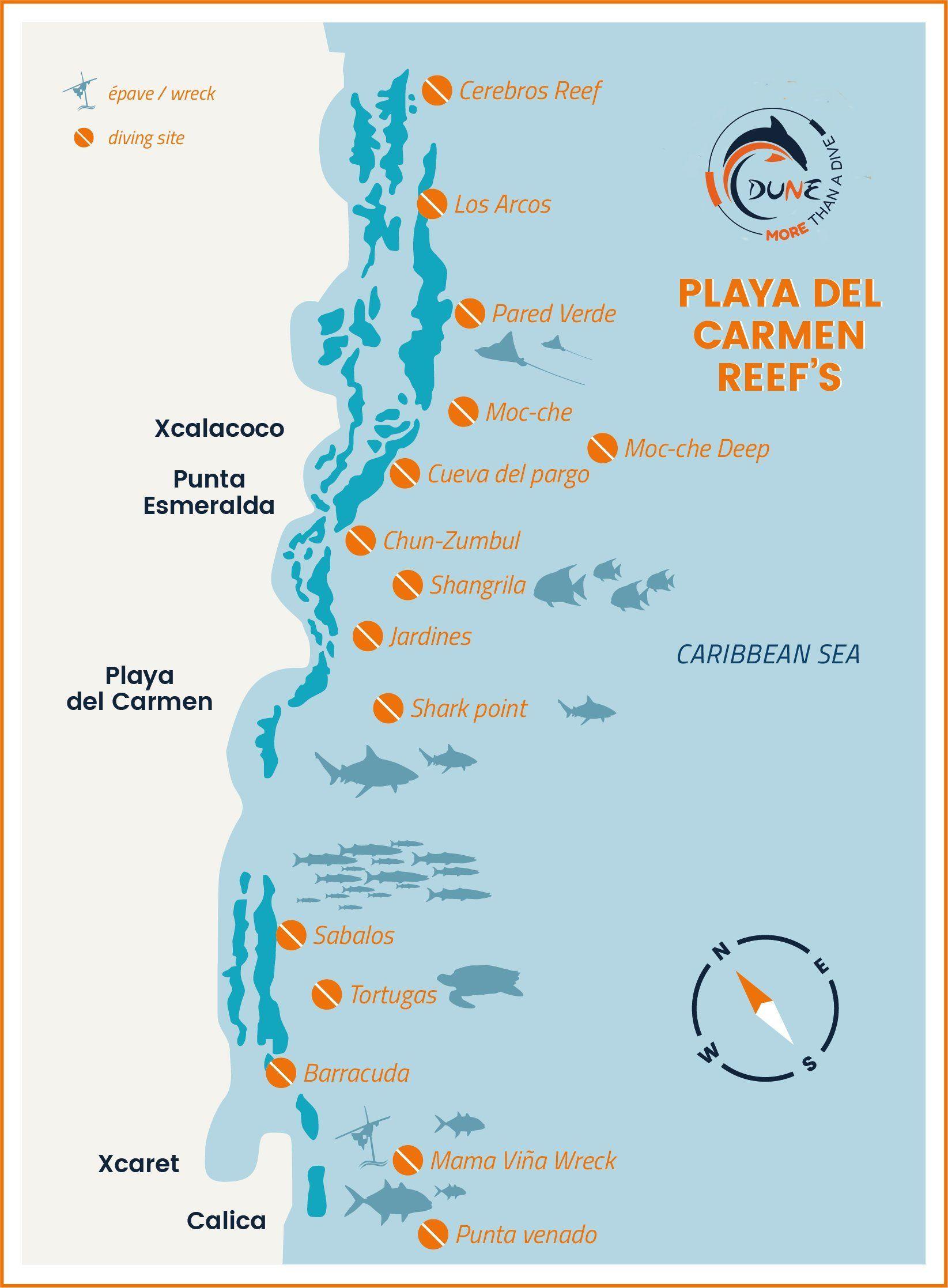 Mapa de playa del camen